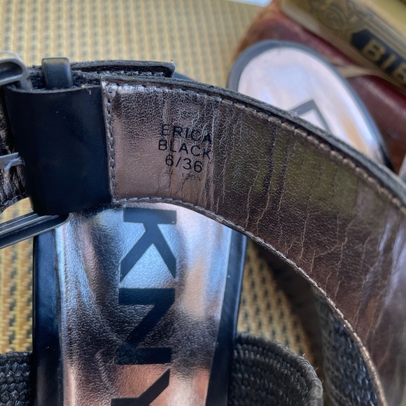 DKNYC Woven Ankle Strap Wedges - Picture 10 of 12